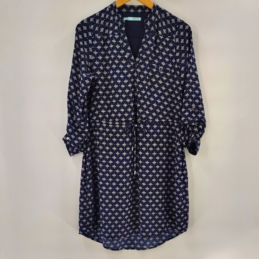 Maurices Boho Casual Smart Casual Style Utility Chic Vibe Blue Polyester Small